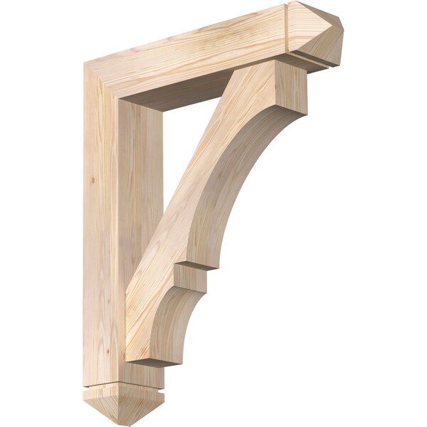 Ekena Millwork Balboa Arts and Crafts Smooth Bracket w/ Offset Brace, Douglas Fir, 7 1/2"W x 34"D x 42"H BKT0806X34X42BOA03SDF - main